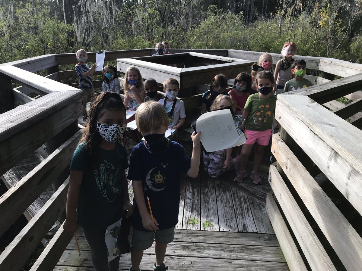 Drawing organic shapes while exploring the boardwalk! <a href="/SandersSMES/">Sanders Mem Elementary, Pasco's 1st STEAM Magnet</a>