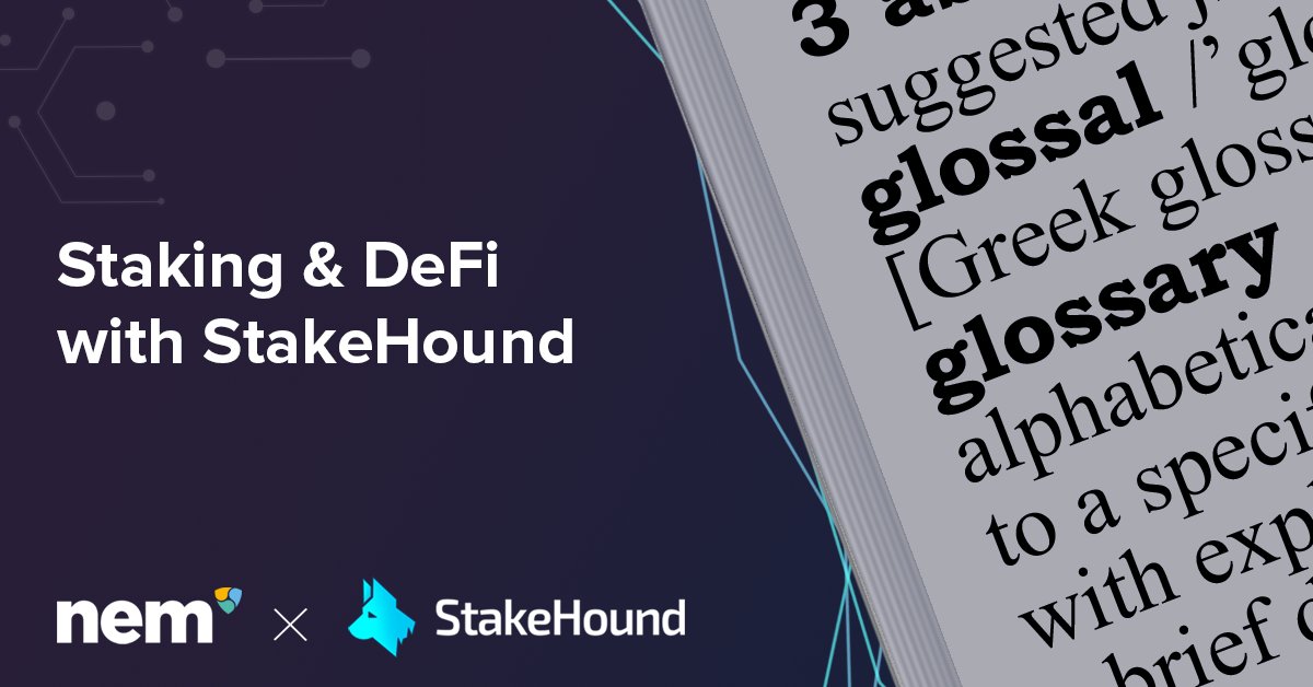 Everything you need to know about @stakedTokens #DeFi, #wrappedXEM and #NEM all in one place. Check the #Glossary and help us grow it with your suggestions. Read our blog to find out more.
Link: https://t.co/2jjzBTWdM9 https://t.co/UBFR8eRm48