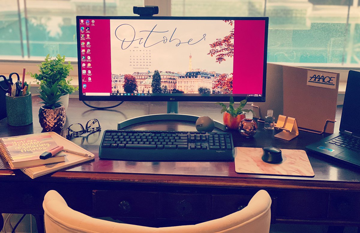 Kami_Batchelder's tweet photo. Workspace is all set up for the AAACE 2020 CDLT Pre-Conference! #AAACE2020 #AAACE2020Hunt https://t.co/GE6sJZKiTf
