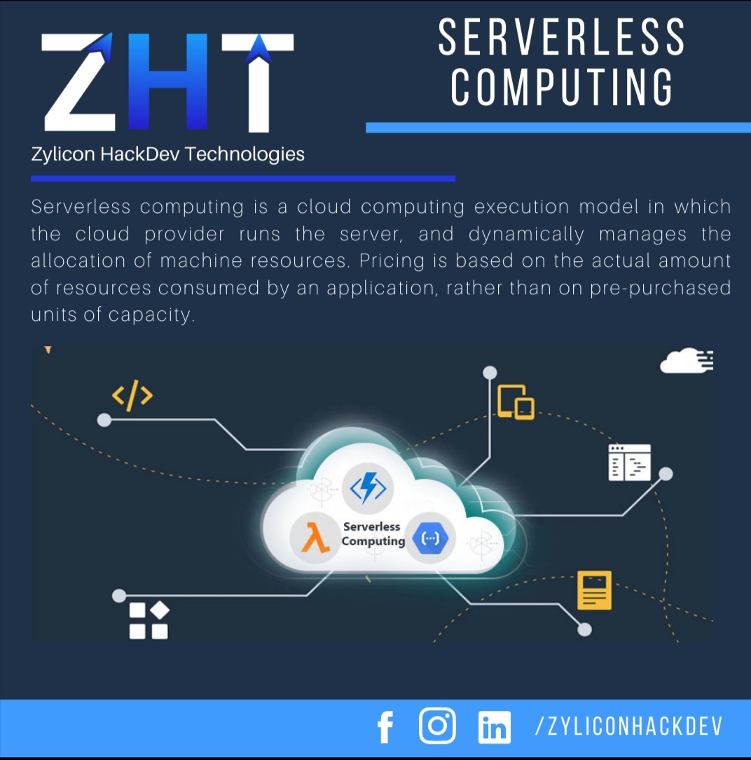 zyliconhackdev's tweet image. Serverless computing is a cloud computing execution model in which the cloud provider runs the server, &amp;amp; dynamically manages the allocation of machine resources.
For more queries, reach us at info@zylicontechnologies.com
#servelesscomputing #cloudcomputing #tech #security #ZHT