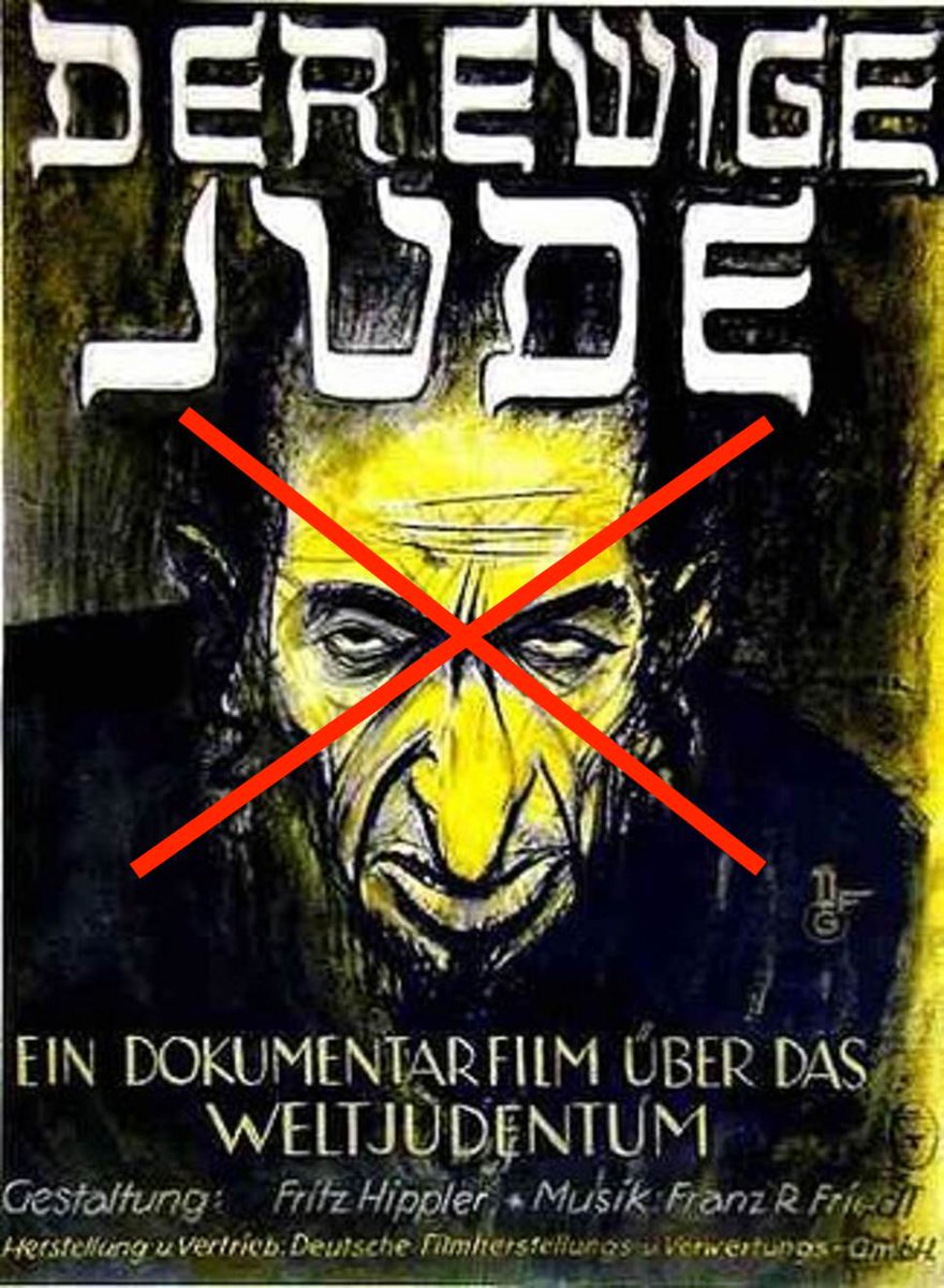 My main message (as sung in South Pacific): hate has to be carefully taught. Images that portrays group members as hideous, dangerous, different do this very powerfully, as this heinous Nazi poster of "The Eternal Jew" shows. (Hate images will be X'd out.)