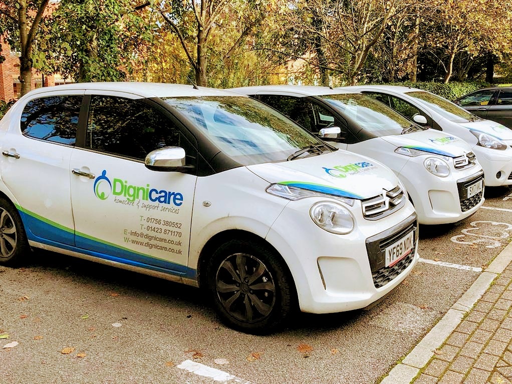 DignicareC's tweet photo. Our #harrogate Dignicare cars were all lined up and ready to go this #morning. I bet many of you have seen them around town as Dignicare supports the #community https://t.co/uIkq3wxJqG