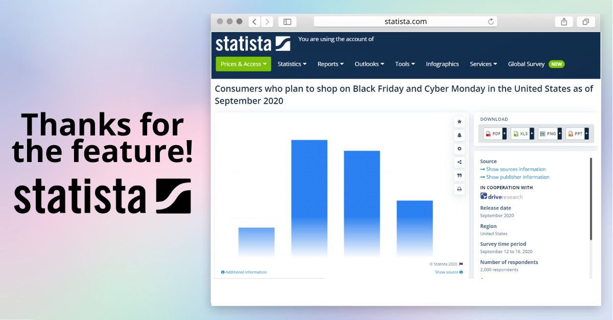 Drive Research (@driveresearch) on Twitter photo Our team recently conducted a survey with 2,000 U.S. consumers to learn how they will participate in Black Friday shopping. The results are featured on <a href="/StatistaCharts/">Statista</a> for premium users! statista.com/statistics/207… Our team recently conducted a survey with 2,000 U.S. consumers to learn how they will participate in Black Friday shopping. The results are featured on <a href="/StatistaCharts/">Statista</a> for premium users! statista.com/statistics/207…