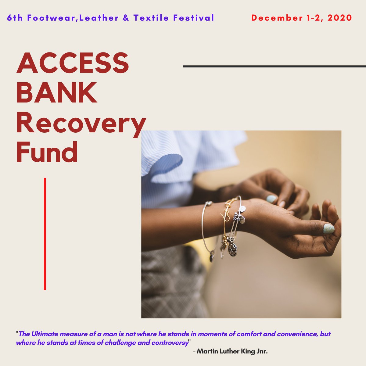 Shoe_Expo2016's tweet photo. Access Bank  is providing a Recovery Fund to help businesses exposed to the vandalism and looting in recent weeks.
The Fund is interest free and divided into two component comprising a grant and loan. 
The grant component is also in Two parts. https://t.co/WtEfLPkXbK
