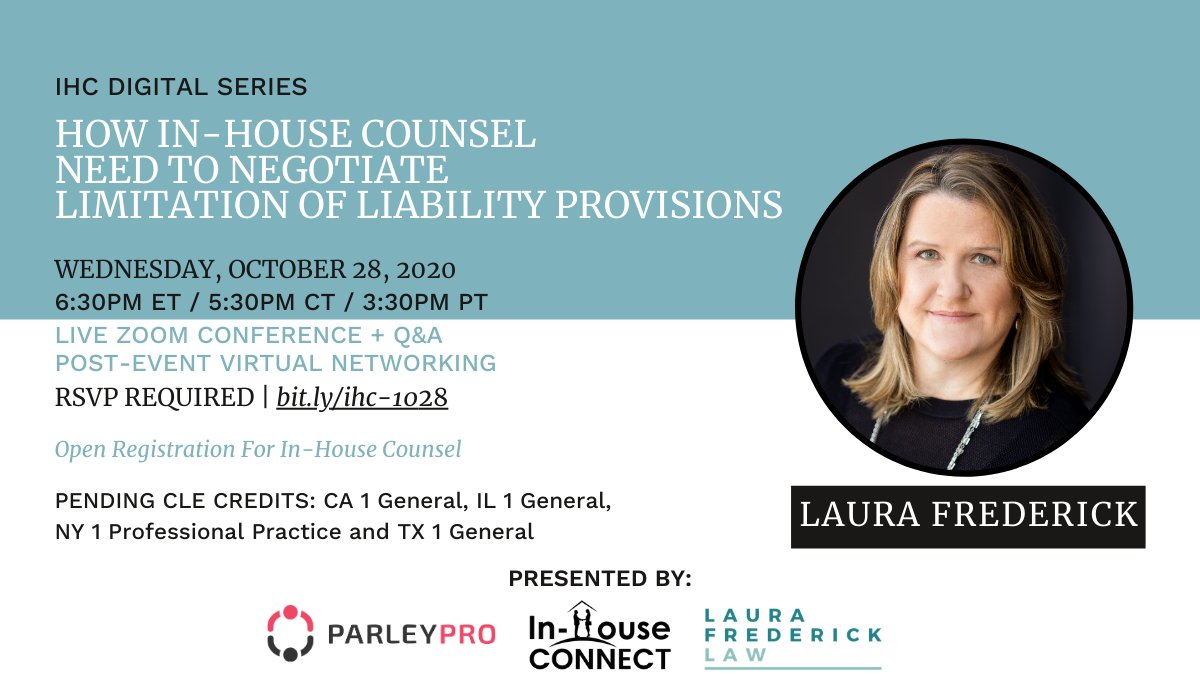 CounselLink_CLM's tweet photo. ๐
Tomorrow -- October 28, 6:30 PM ET ๐
๐ป Parley Pro will participate in the @inhouse_connect Digital Series.
โ๏ธRegister here: https://t.co/3QIgtt84VK
#Law #IHC #InHouseConnect https://t.co/OeaHHSwghG