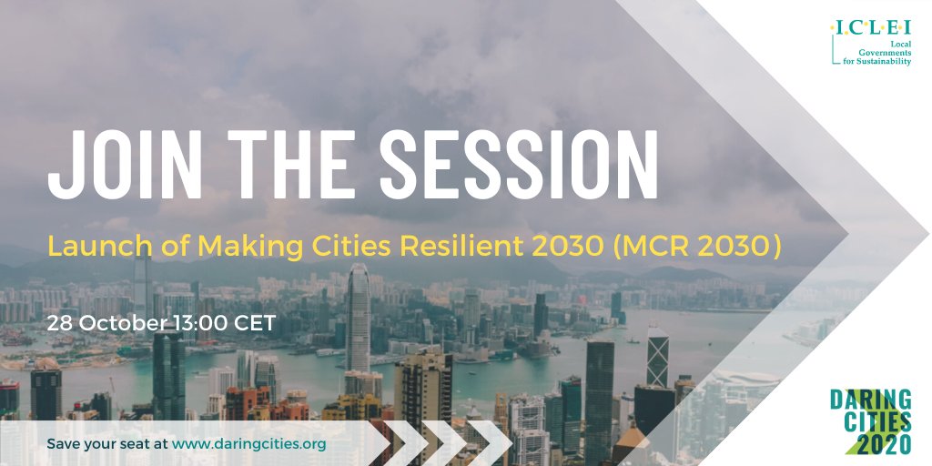 ICLEI_ResCities's tweet photo. In ten years, 4,347 cities joined the #MakingCitiesResilient Campaign to advocate for risk reduction &amp; urban resilience. The #MCR2030 builds on the efforts &amp; know-how shifting focus from advocacy to implementation support. Join the launch at @DaringCities: https://t.co/we8sIj4MhA https://t.co/wtGWxGw7VP