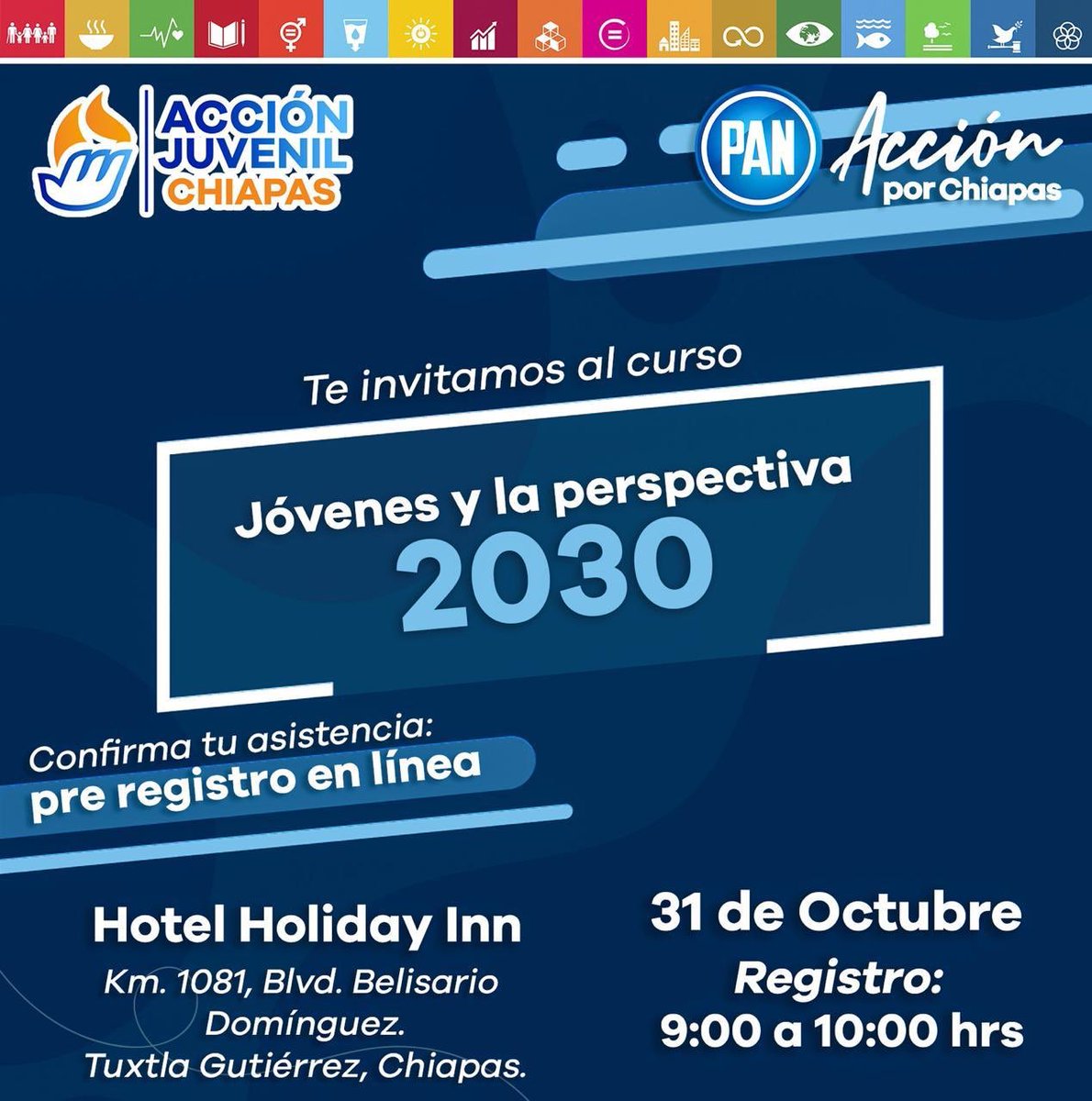 Quiero agradecer por la invitación para participar como ponente en “Jóvenes y la perspectiva 2030.”
Es para mi un gusto y un honor poder ser parte de este proyecto. 
#SiPorMéxico #SanLuisNosNecesitaATodos