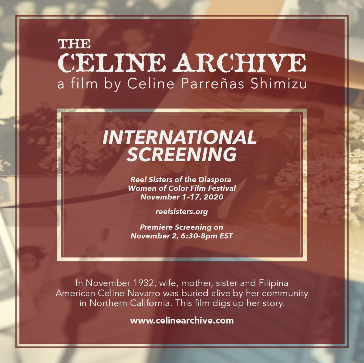 CelineArchive's tweet photo. Across the Pacific! THE CELINE ARCHIVE is screening in San Diego until Halloween then streaming internationally once again! Go to https://t.co/fbPH3INhqe

Then don’t miss out on our international screening through Reel Sisters Film Festival Nov. 2-17

Link our bio for tickets! https://t.co/tNlMiiJapA
