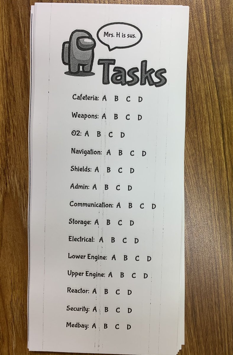 We playing real-life #amongus to review elements of drama.  We had WAY too much fun with this one! #amazingthingshappenhere #mrshissus