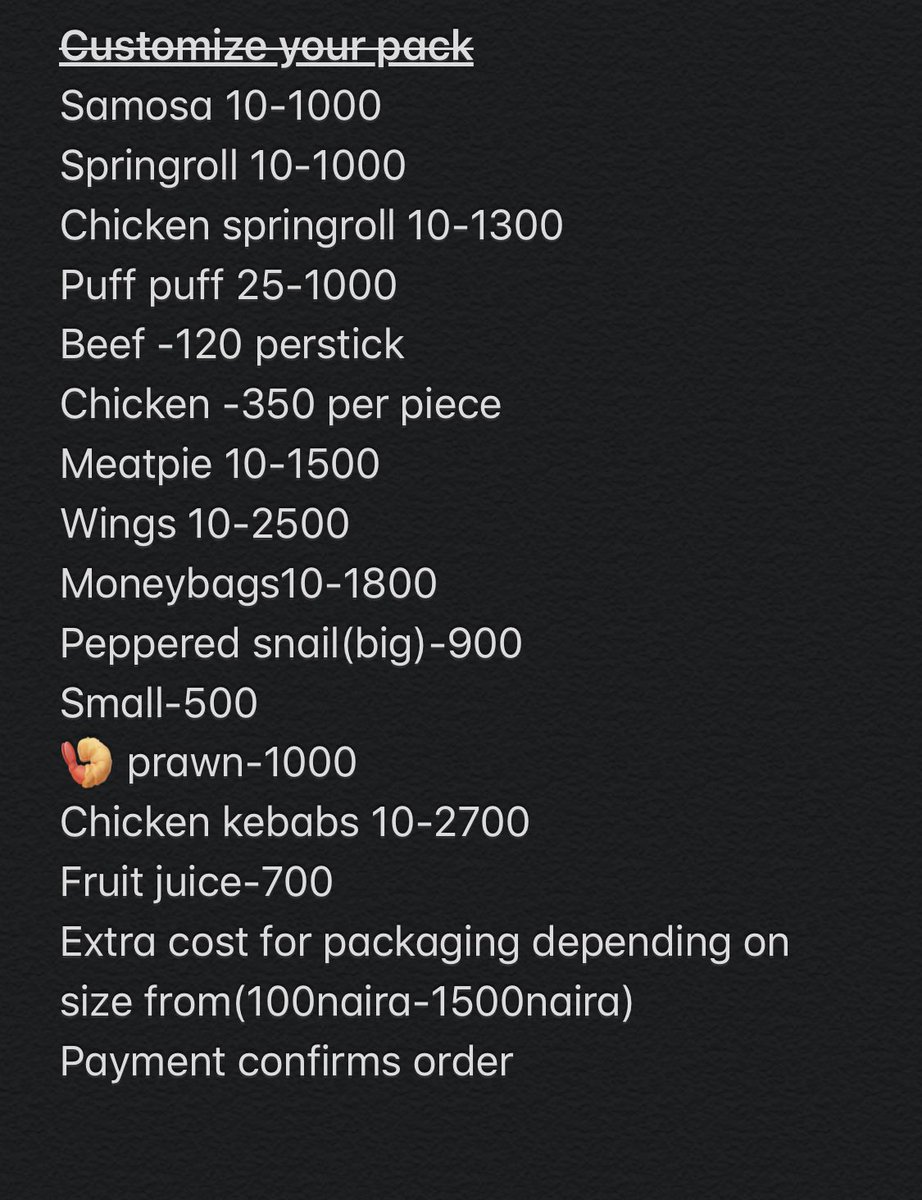 smallchopsabuja's tweet photo. We are taking orders for tmrrw😋😋 call 07069260697 or ig @small_chops_abuja https://t.co/5BysGfkas0