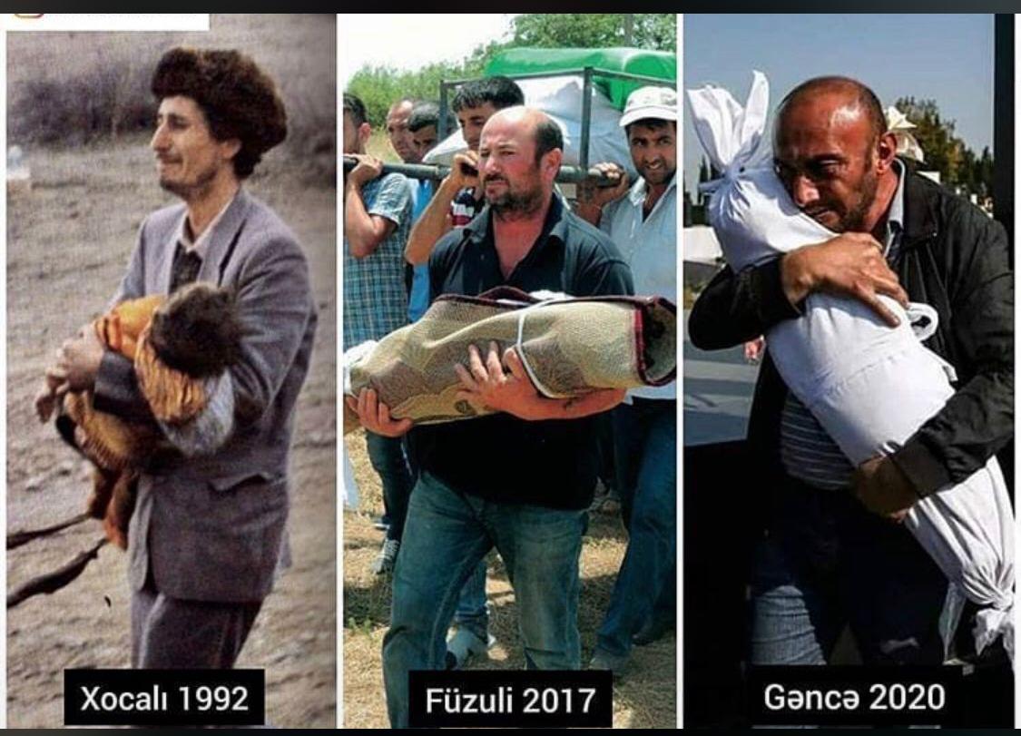 ulvi_jabrayilov's tweet photo. Another drama of one family!
This is fear, grief, pain, sorrow is so similar to us.. From #Ganja, from #Tartar, from #Khojaly..
World, we already saw all these for 30 years.. When u'll  #StopArmenianAggression?
#PrayForBarda #BardaCity #justiceforAzerbaijan #StopArmenianTerrorism https://t.co/Kc1GYDLXSW