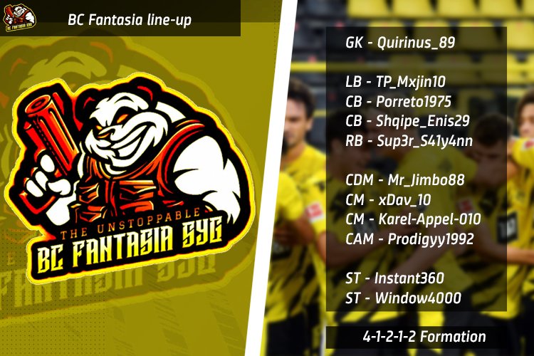 BCFantasia's tweet photo. Line-Up For the 1st team of BC Fantasia.

VPG League 1 vs Pythons FC https://t.co/724f7N6YQf
