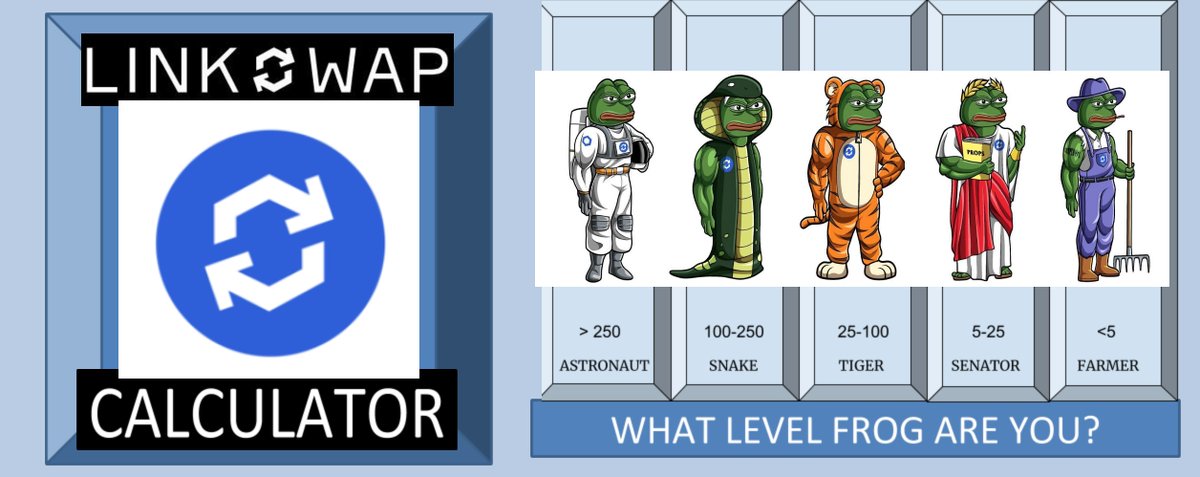 varenfinance's tweet photo. Great work by community members on calculating rewards from staking $YFL when LINKSWAP goes live! 

Check it out the spreadsheet. What level frog are you? 👇

https://t.co/cB4DlSf2DF https://t.co/dI3LAc6plM