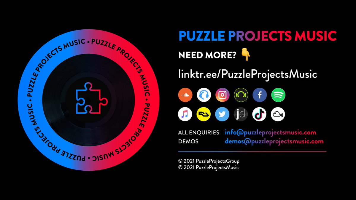 Benspaldingpage's tweet image. 30 🔥 releases out on @PuzzleMusicUK by summer of 2021.

Strap in gremlins👨‍✈️ 🚀

👀 👉 linktr.ee/PuzzleProjects…

#PuzzleProjectsMusic