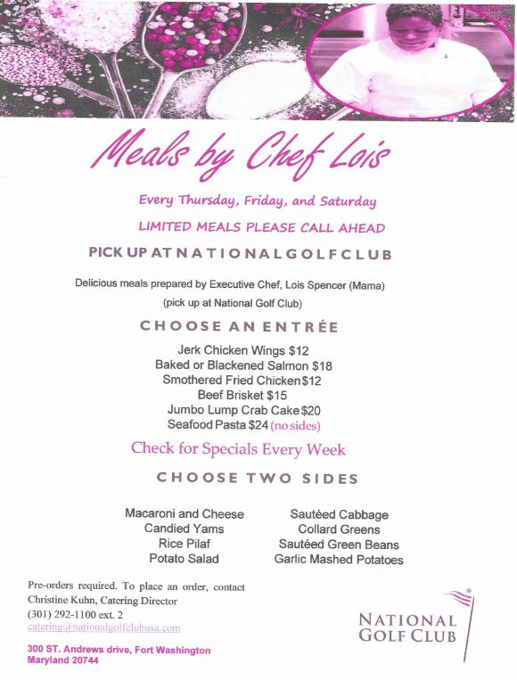 ngcusa's tweet image. Meals by Chef Lois