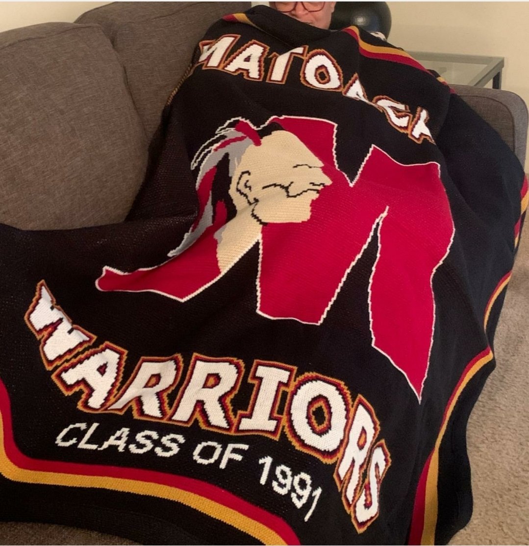 English Teacher Shawn Dugger loves her custom made Matoaca Warrior Knit Blanket!

Holiday orders (with a special reduced holiday price) will be opening soon.  Keep checking here for the link.

Stay tuned!