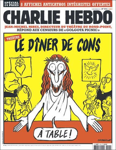 TBarcelone's tweet photo. @Mediavenir Les gens comprennent pas que Charlie Hebdo ne s’acharnent pas que sur les musulmans c’est un journal de caricature ils s’attaquent à toute l’actualité https://t.co/uxYlVpT7sF