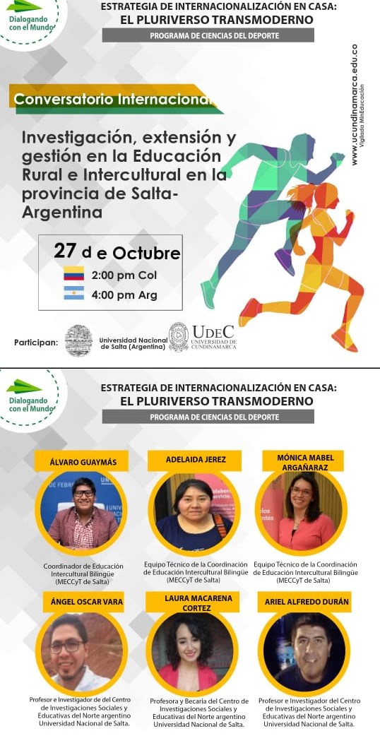 En un ratito, gracias al convite de Martha Hernández, vamos a tener la oportunidad de encontrarnos con la comunidad educativa de la <a href="/UCundinamarca/">UCundinamarca Oficial</a>, en el marco de las estrategias de internalización "El Pluriverso Transmoderno" del Programa de Cs del Deporte #DialogandoConElMundo