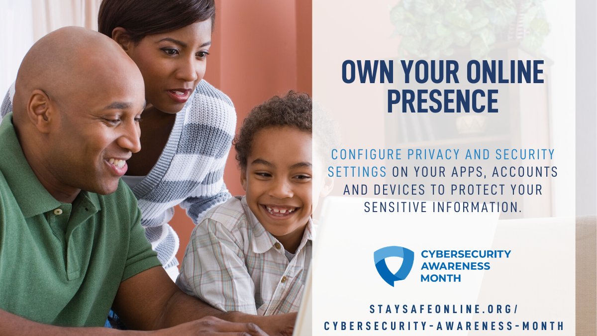 FNBOxford's tweet photo. Do you know how many of your apps have access to your contacts, photos and location data? Time to find out! Configure your #privacy and #security settings to limit how much #data you give away. Do your part. #BeCyberSmart 

#cybersecurityawarenessmonth #FNBTuesdayTip https://t.co/ncy95CpP5r