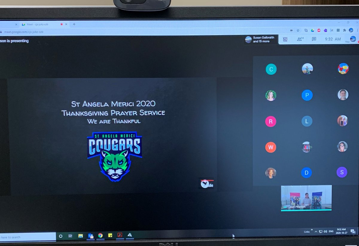 MericiCs's tweet photo. Today we came together as a St. Angela Merici community with a virtual prayer service. Thank you to the students in Mr. P and Mrs. E's classrooms for leading us in a Thanksgiving prayer service.  Our new way of being at school won't stop us from celebrating our faith together! https://t.co/MCXT8rDyiX