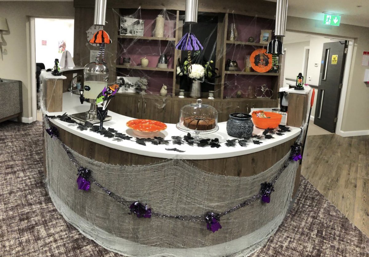 CareHalcyon's tweet photo. Hazel End Care Home getting ready for their spooky festivities this week 🕸🕷🦇🍂🍁 #Halloween2020 #spooky #decorations #carehome https://t.co/aI6Xo0qmg7