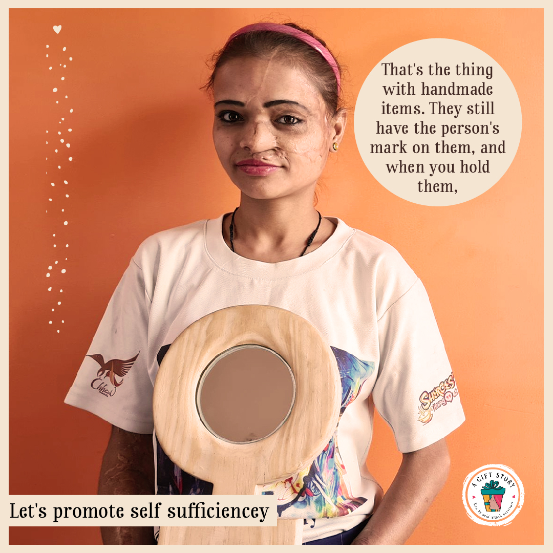 Let's promote self sufficiency this season.
#agiftstory #onlinegifting #chhanvfoundation #stopacidattacks #financialfreedom #giftingsolutions #supportourcause #acidattacksurvivors #festive #handmadewithlove #handmadegifts #personalisedgifts #acidattacksurvivors