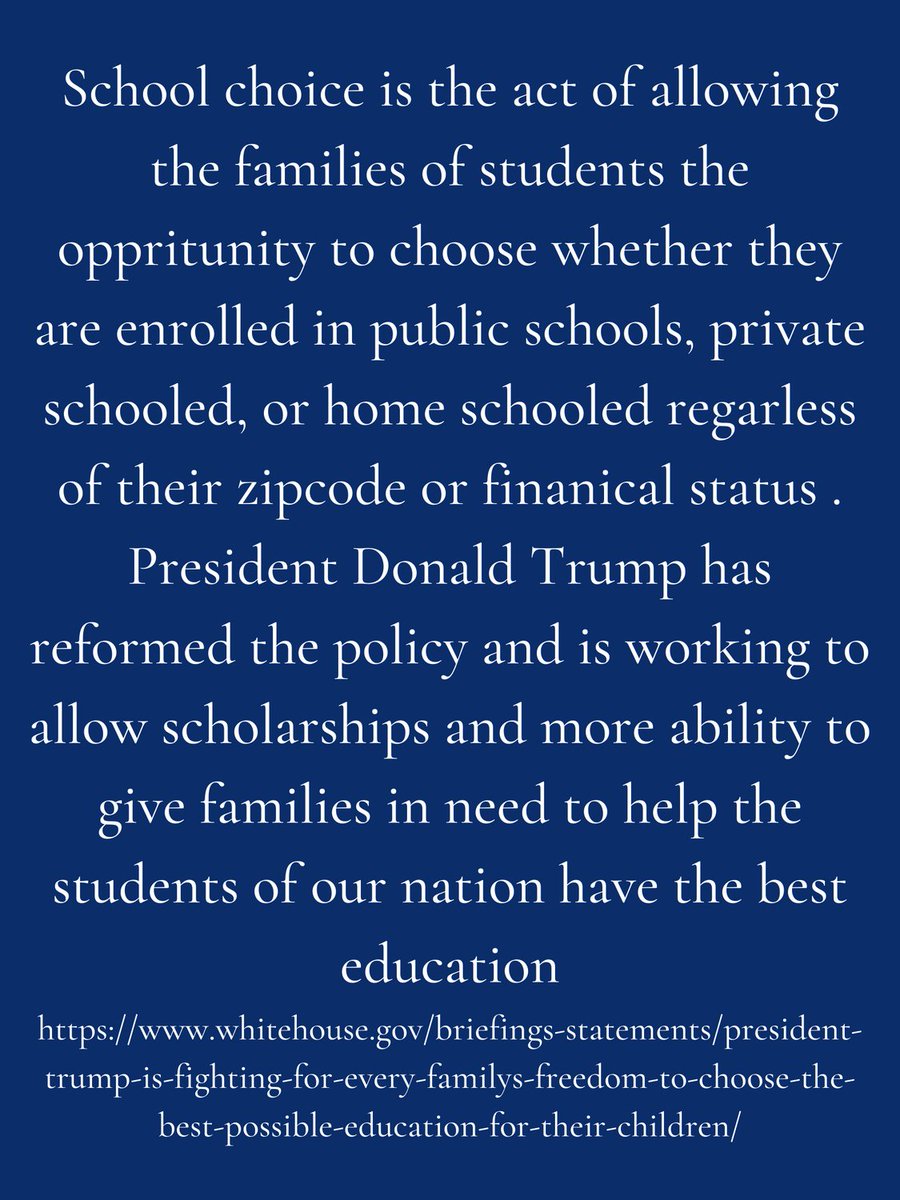 graceriddle18's tweet photo. Taking action to inform you all on President Trump's policy on school choice. He, Vice President Pence, and the Secretary of Education all agree that this is important and want all students to have the right to a great education. Check out the posters for more info. #aucteeaction https://t.co/FlSjHf53Rd