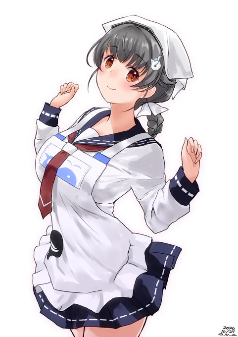 大鯨の服を着てみちゃった迅鯨 