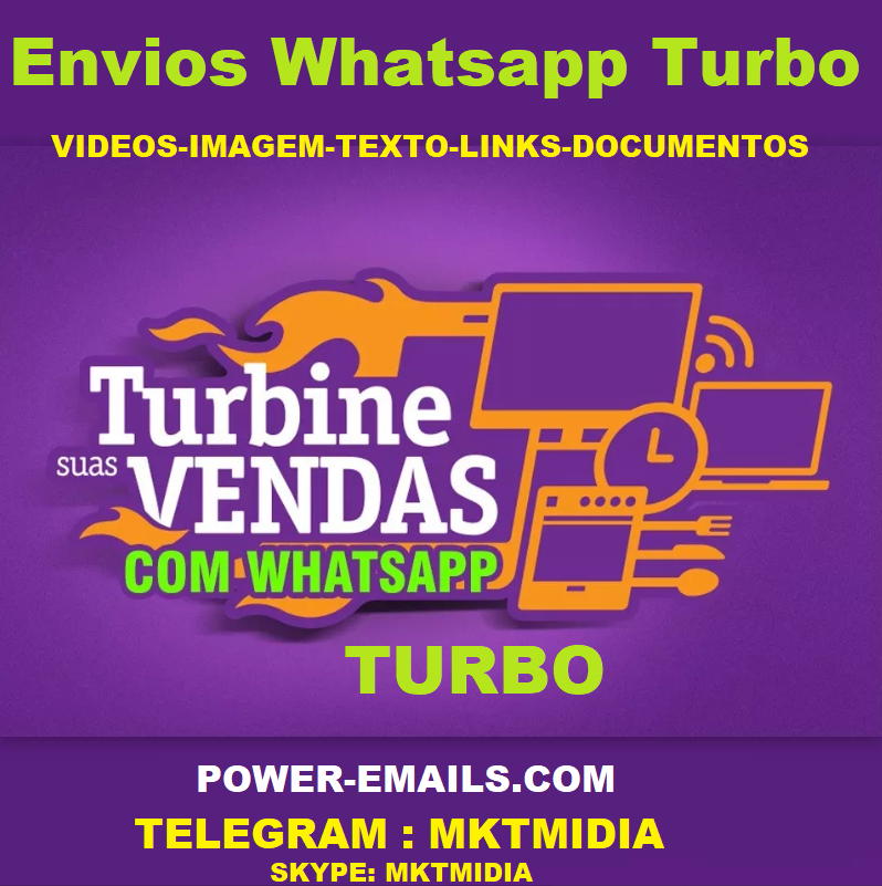 Whatsapp Marketing Turbo Pro Envios Em Massa

Alcance Seu Publico Alvo

bit.ly/2ZrCq1M