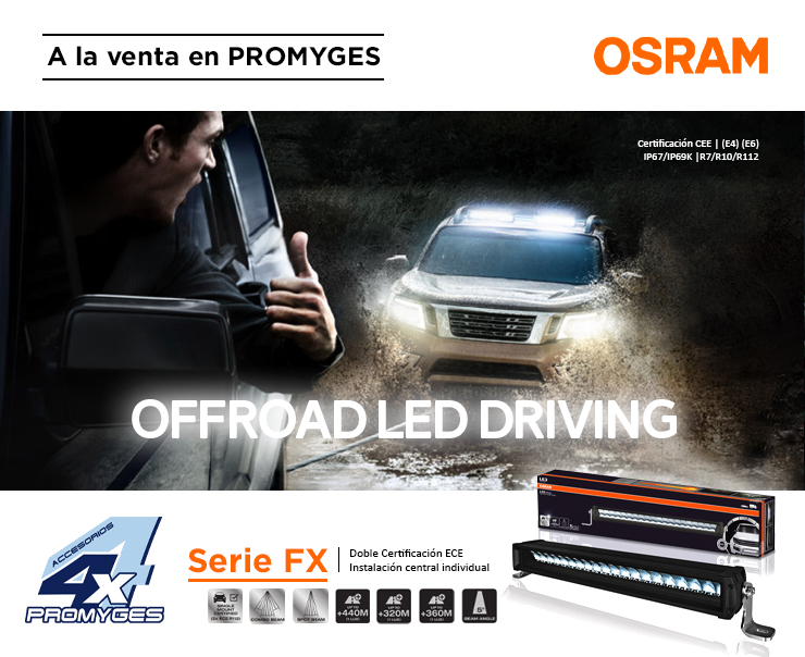 PROMYGES, DISTRIBUIDOR OFICIAL OSRAM EN EXCLUSIVA PARA ESPAÑA
Llevaremos las tres líneas LED de OSRAM FX, SX y MX al usuario final, todas con certificación CE y una relación calidad-precio indiscutible.
Info 👇
promyges4x4.com/9381-osram
#led #OSRAM #ledlights #4x4 #offroad