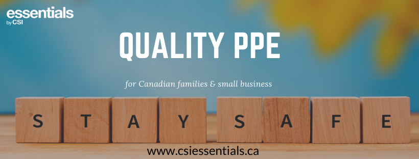 If you are in need of non-medical grade, disposable masks, we've got you covered. Visit csiessentials.ca for more information. #PPE #StaySafeStayHealthy