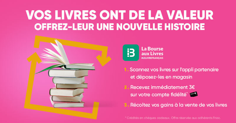 Fnac's tweet photo. 📕 La Fnac s'associe à la start-up française La Bourse aux Livres pour vous proposer un service de reprise rapide et efficace de vos livres 👌 Offrez-leur une nouvelle histoire &amp; cumulez des gains ! 😉 Toutes les infos sont par ici 👉 https://t.co/FnPF2O2meZ https://t.co/Dl9ESXnJIR