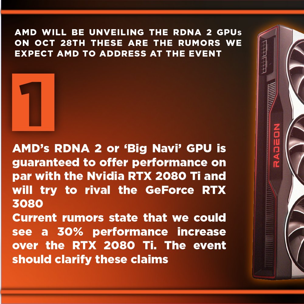 wepc's tweet photo. Only one day until AMD's RDNA event π₯
We finally get to hear about the Big Navi but what else can you expect to see ππ
#RDNA2 #RDNA #BigNavi #AMD #Ryzen #AMDEvent #Radeon #GPU #GraphicsCard https://t.co/wu2yEiYwA1