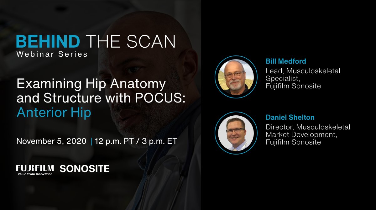 Sonosite's tweet photo. Join our musculoskeletal experts for a live webinar on anterior hip structures & learn about diagnostic ultrasound using point-of-care ultrasound. This is the first of a four-part hip webinar series starting on Nov-5. https://t.co/Lp7RhArH00
#MSKultrasound #MSKUS #BehindTheScan https://t.co/MbTwgBCtcP