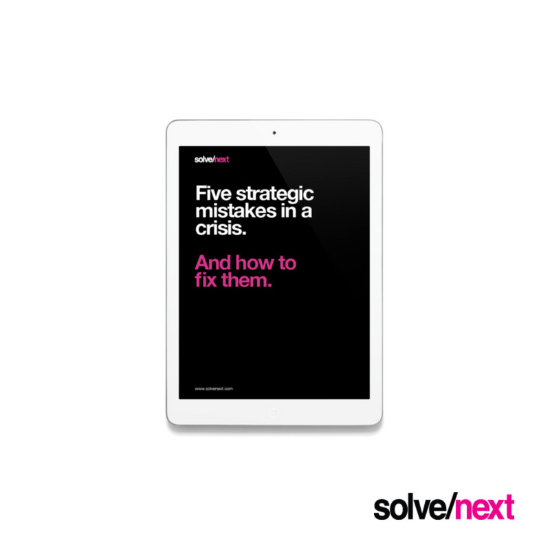 Libro electrónico gratuito. 5 errores estratégicos para manejar una crisis.
(Y cómo solucionarlos). Descargue nuestro libro electrónico gratuito para aprender cómo evitar cinco errores estratégicos durante COVID19. (Contenido únicamente en ingles). solvenext.lat/recursos