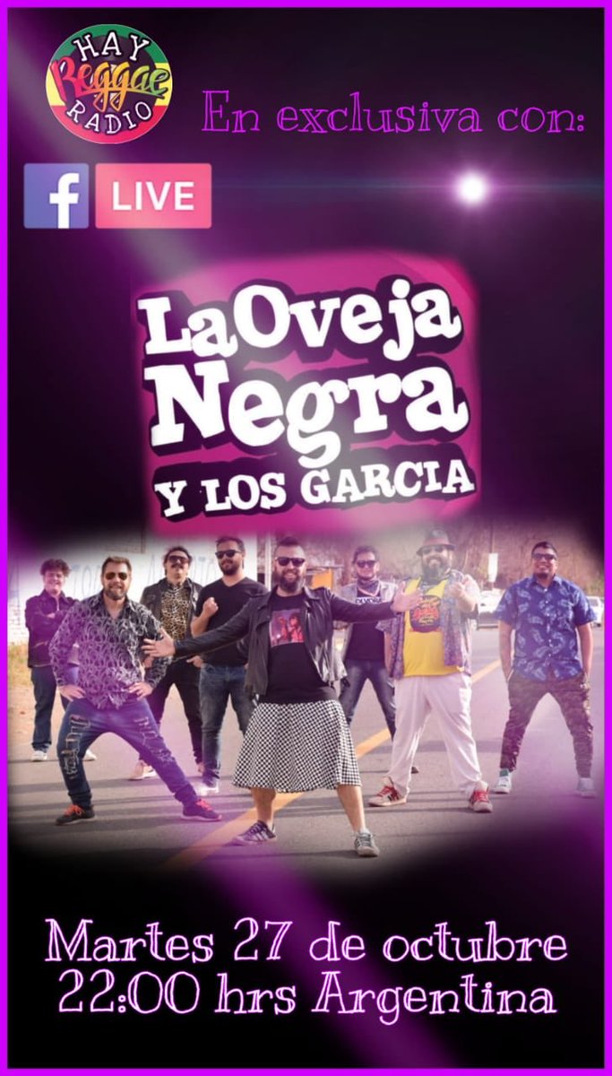 #HOY en #hayreggaeradio @laovejamegraylg #enentrevista por #FacebookLive. #redlatam #unidosporlamusica 
⏰ 20:00 Mx // 22:00 Arg.