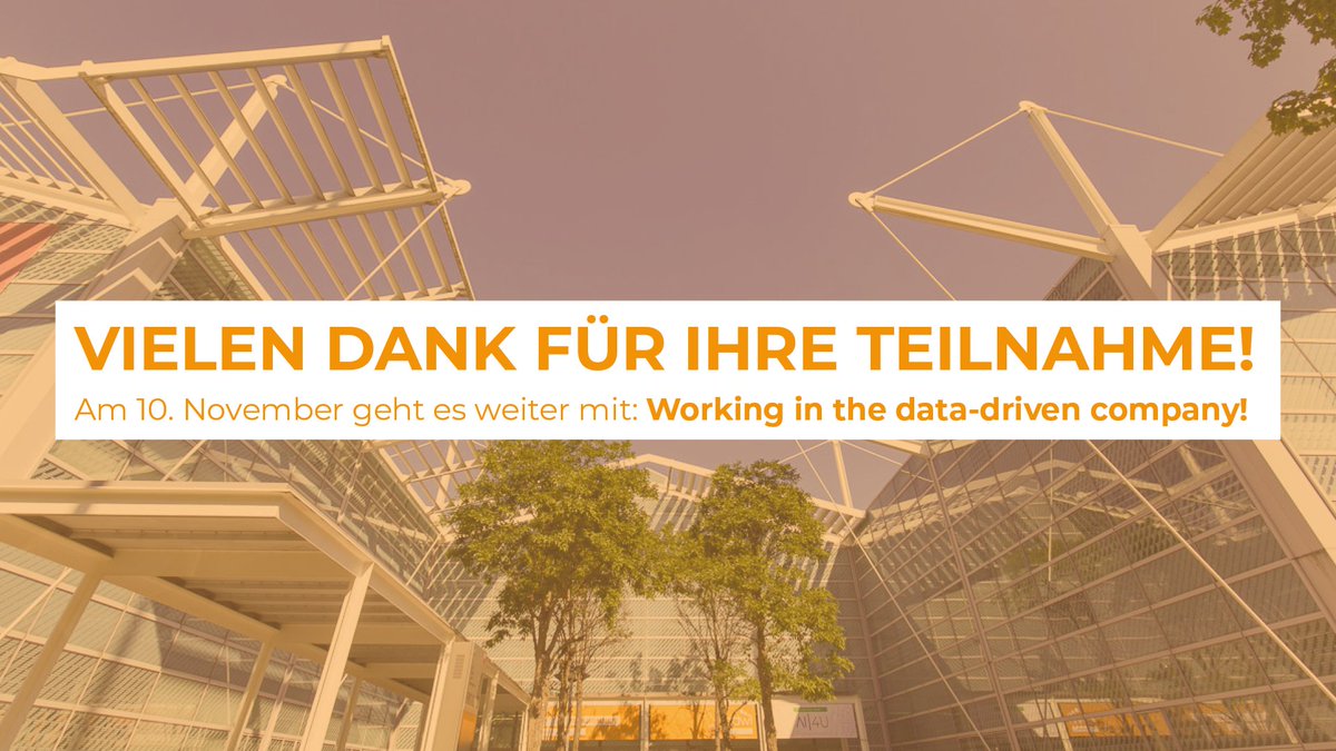 TDWI_EU's tweet photo. Vielen Dank an alle Teilnehmer, Speaker und Sponsoren für einen erfolgreichen zweiten Tag der TDWI Virtual II!
Begleiten Sie uns auch zum letzten Meilenstein! Am 10. November geht es um "Working in the data-driven company" (Advanced Analytics and AI // Data Science)! #TDWIvirtual https://t.co/EcA1IiyFf3