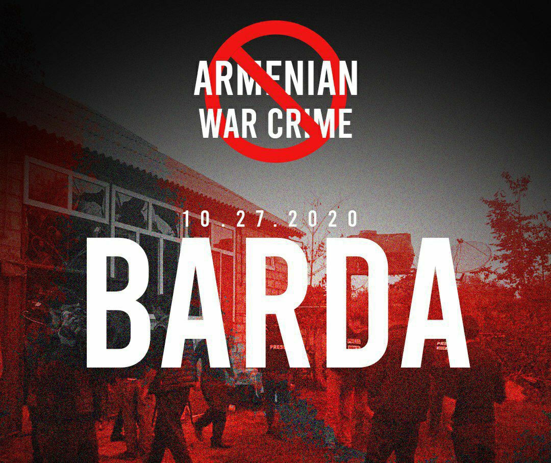 🇦🇲 again targeted civilians in #Barda city. In the result of ballistic attack 4 people died and at least 10 ones injured and among them were children too. 8 year old Aysu Isgandarova was killed as a result of rocket fire by Armenian armed forces in Barda.
#BardaCity