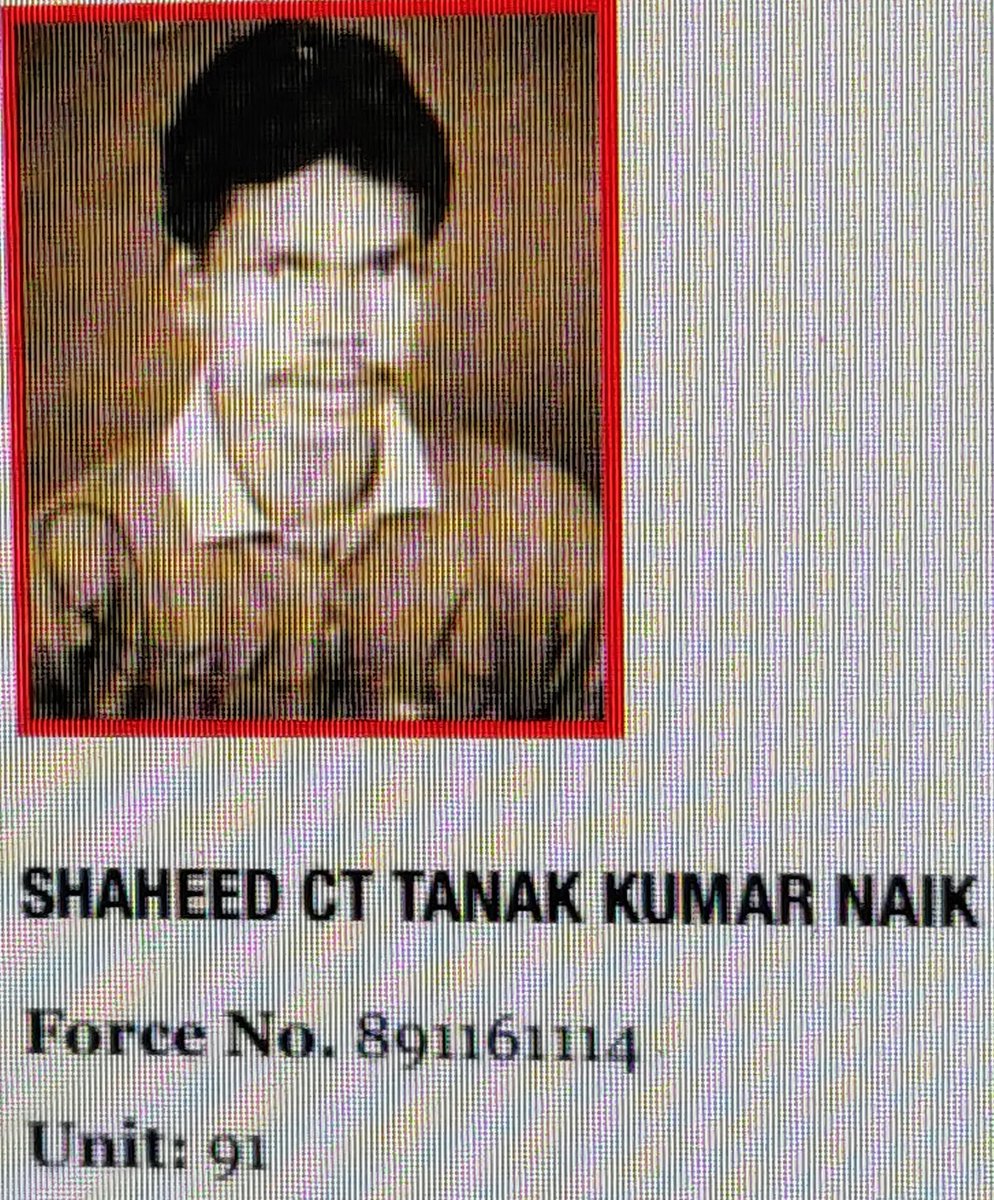 priority_n's tweet photo. Join me in paying homage to 

CT TANAK KUMAR NAIK
#91BN of #CRPF

on his Balidan Diwas today

He laid his life fighting terrorists in Taran Taran on 27th of October1992 in Punjab

#KnowYourHeroes
@crpfindia
@manhasvikas41 
@avinash_the_cop https://t.co/bJ9l9jNAAI