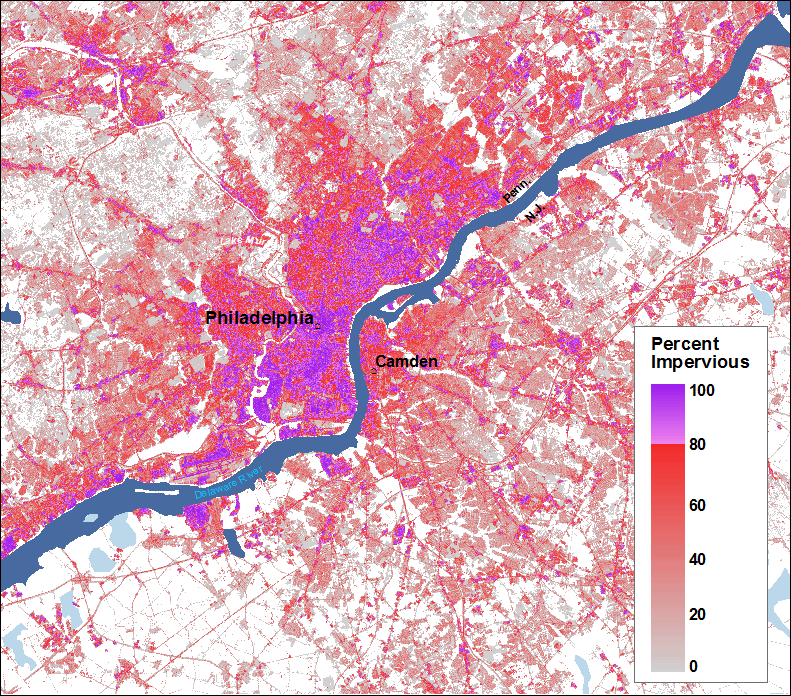 USGSLandCover's tweet photo. OTD in 1682, #Philadelphia, #Pennsylvania was founded. Happy 338th birthday!
Get #NLCD #Imperviousness data at https://t.co/wnDdiTCt1W. https://t.co/U4JbbaTmWD