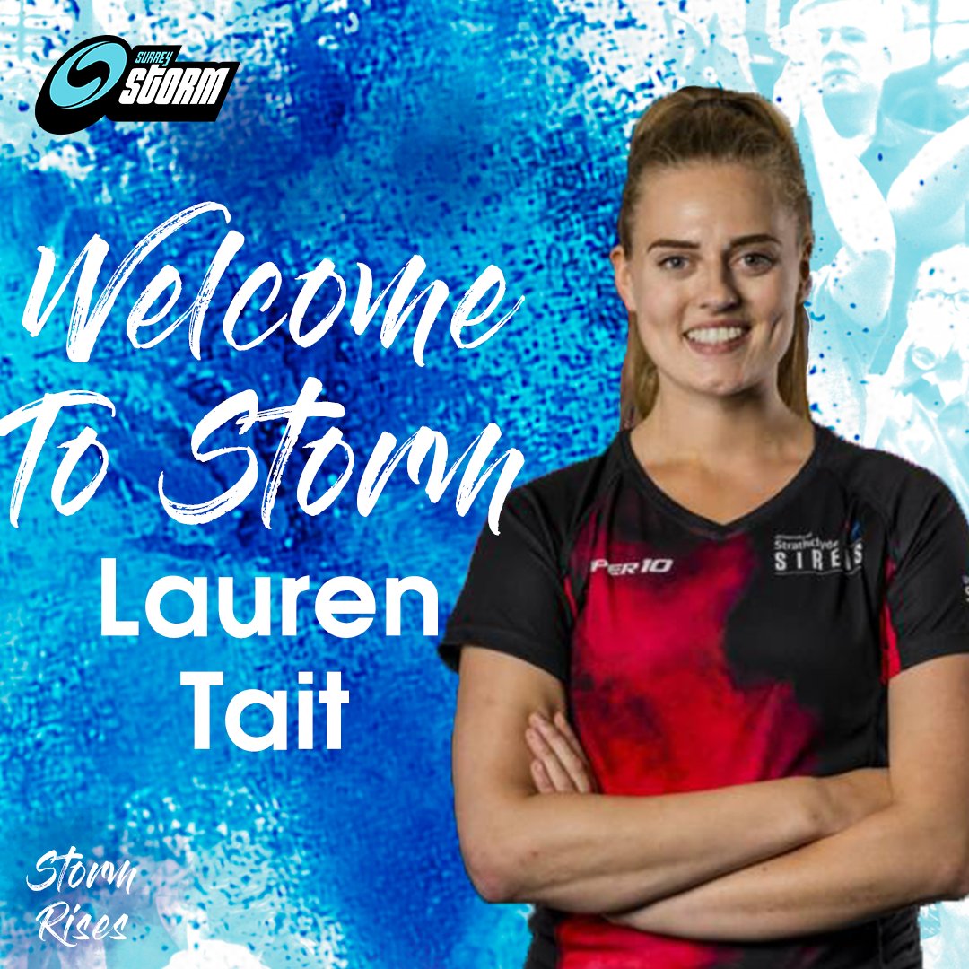 SurreyStorm's tweet photo. 📝 Welcome to Storm, Lauren Tait!
The 24-year-old makes the move from Strathclyde Sirens to Mikki Austin's side!
Read more: https://t.co/OanE6QtwmQ
#StormRises 💙 https://t.co/fDhSLwAz79