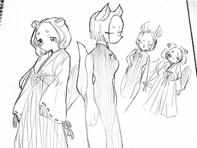 昔のフォルダ漁ってたら出てきたたぬきちゃんときつねちゃん…我ながらに可愛い…✨ 