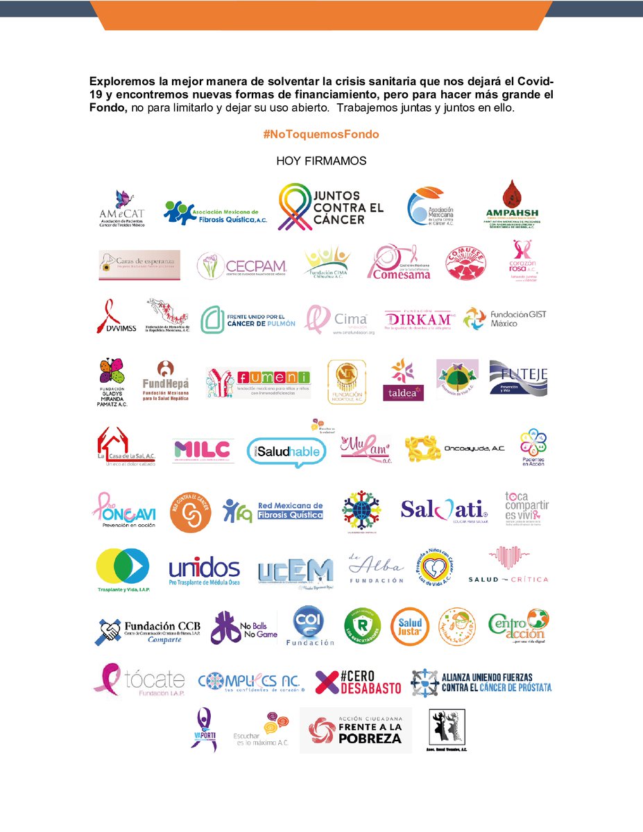 MxSinCancer's tweet photo. Legisladores: 

¡Esta es la última oportunidad!

Quitar recursos del Fondo de Salud para el Bienestar se traducirá en falta de acceso a atención y tratamiento para muchas personas con enfermedades crónicas. Pensemos en las y en los pacientes de México. #NoToquemosFondo https://t.co/KggOqqK9mQ