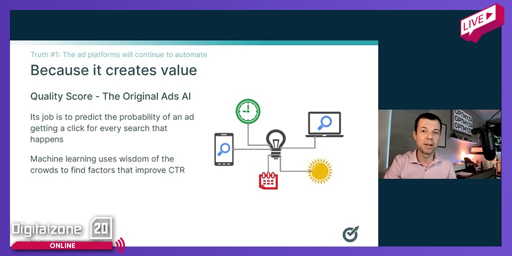 digitalzoned's tweet photo. 🎤 Bazı uzmanlar otomasyonlarla uzmanlıklarının değerlerini kaybettiğine inanırlar. @siliconvallaeys bu konuda Google Ads kampanya otomasyonları ile uzmanların yine sürecin birincil değeri olduğuna inanıyor. Hemen canlı dinlemek için 👉 https://t.co/Ali2ORV1PW
#digitalzone20 https://t.co/sIJD82pXsd