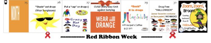 ClintonES Red Ribbon Week activities #clintonlions #RedRibbonWeek2020