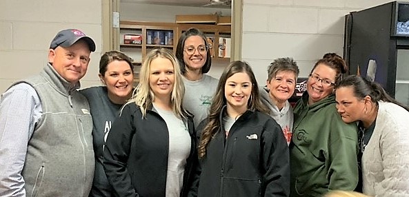 FSB1908's tweet photo. Just a few pics of the fun we had working in the SHS concession stand on Homecoming! It always gets pretty loud when the #FSBCrew is around! #GoPanthers https://t.co/4AZ7Z2FU0z