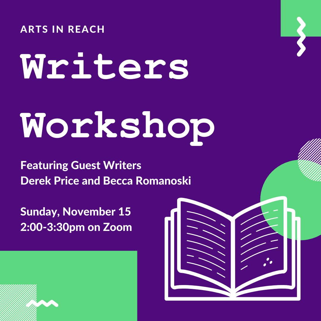 Join us for a special lyric-writing edition of Writers Workshop! 🎶 You’ll learn all the tools you need to transform your ideas and writing into song form 🎵

✨For questions or to register email cara@artsinreach.org ✨