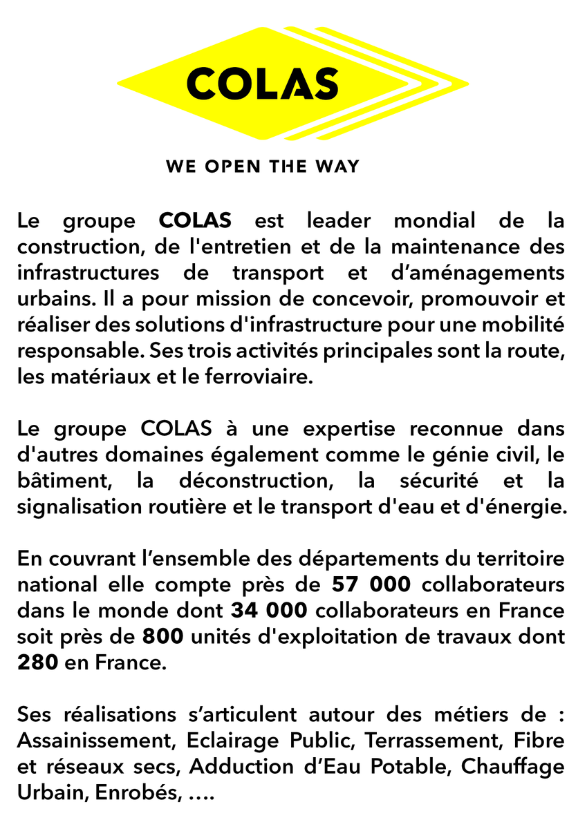 ForumBatira's tweet photo. COLAS &amp; COLAS Rail seront présent au Forum BATIRA 2020 !
Vous pouvez retrouver plus d'informations sur le site Internet https://t.co/oHk3KP5Afj.
Rendez-vous le 17 novembre 2020 à l'ENTPE et les 16,17 et 18 novembre sur Seekube !
L'équipe BATIRA 2020. https://t.co/uAZjB4M9Jn