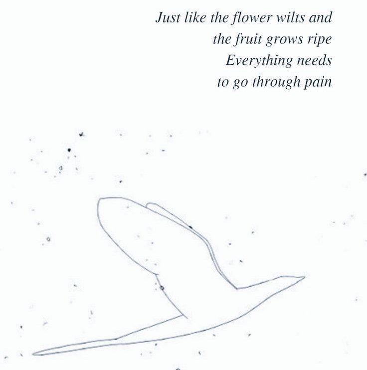 Pain makes everything much more significant, if its associated w grieve and/or hard work , smth about which Joon mentions in & #39;moonchild& #39;, in simple words, he conveys that the idea "suffer to bloom" is an undeniable truth of life, n also a v significant phase. Joon tells us to+