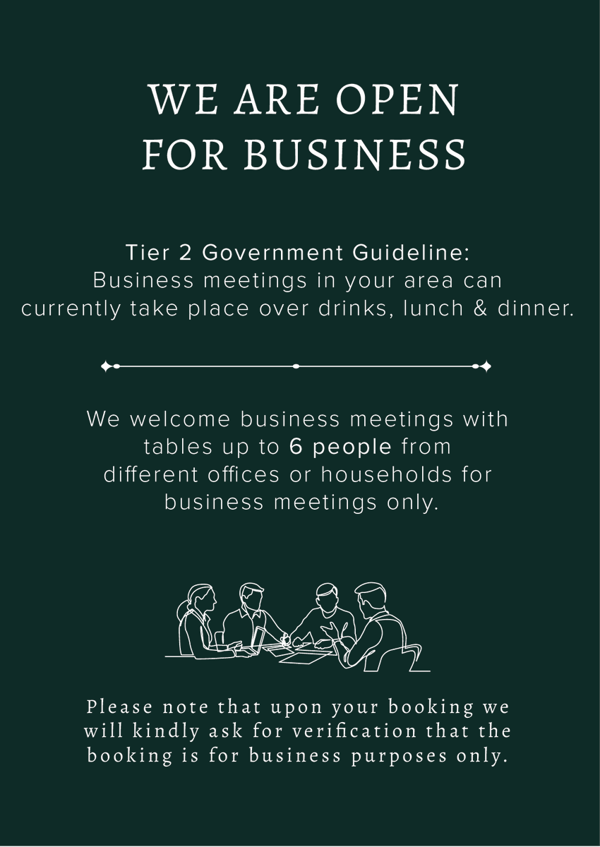 Business meeting? Walkers is here for you! Mon-Thu 4pm-8pm; Fri-Sat 12pm-8pm.